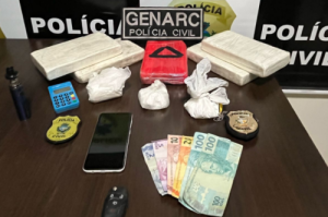 Polícia apreende mais de 5kg de cocaína no Jardim Esperança e prende suspeito por tráfico e associação
