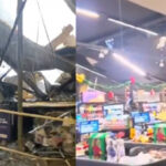 Teto de supermercado desaba em Barueri após forte chuva com granizo