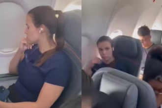 Mulher causa tumulto em avião após passageira recusar troca de assento e é criticada na web; veja vídeo Mulher causa tumulto em avião após passageira recusar troca de assento e é criticada na web; veja vídeo