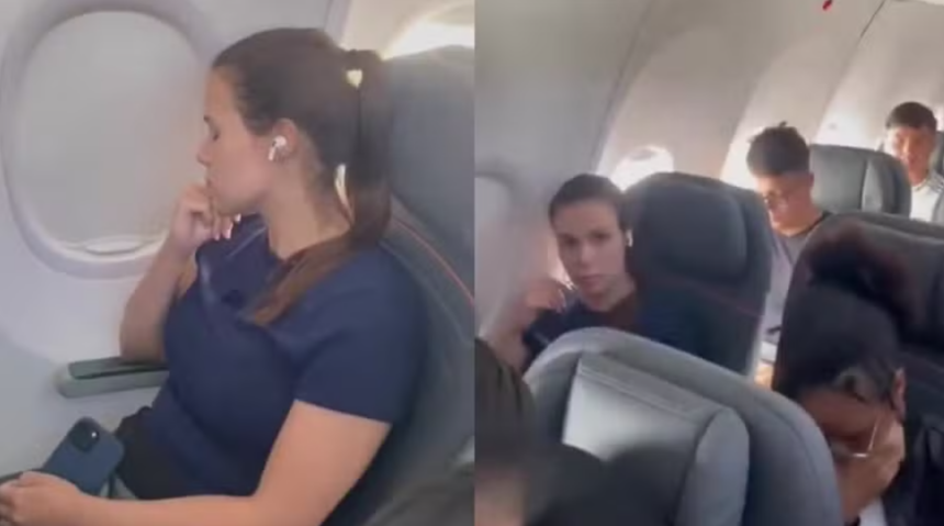 Mulher causa tumulto em avião após passageira recusar troca de assento e é criticada na web; veja vídeo