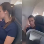 Mulher que não cedeu assento a uma criança em avião se pronuncia Mulher que não cedeu assento a uma criança em avião se pronuncia