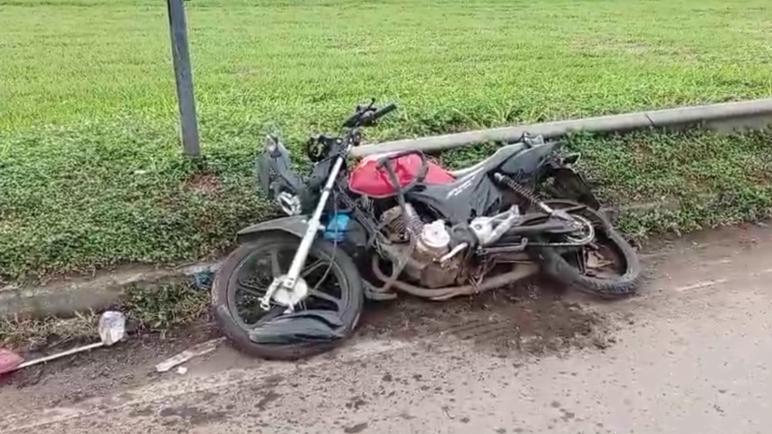 Motociclista morre e garupa fica gravemente ferido durante acidente na BR-153