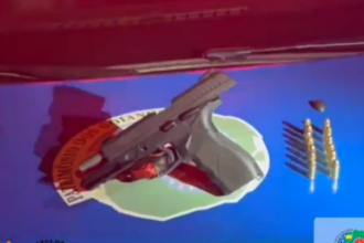 Homem é preso com pistola 380 em bar na região norte de Goianésia Homem é preso com pistola 380 em bar na região norte de Goianésia