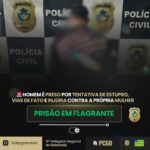 Homem é preso após tentar estuprar sua esposa, em Jaraguá Homem é preso após tentar estuprar sua esposa, em Jaraguá