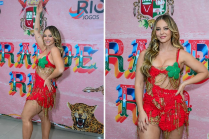 Paolla Oliveira e outras famosas brilham em ensaio da Grande Rio