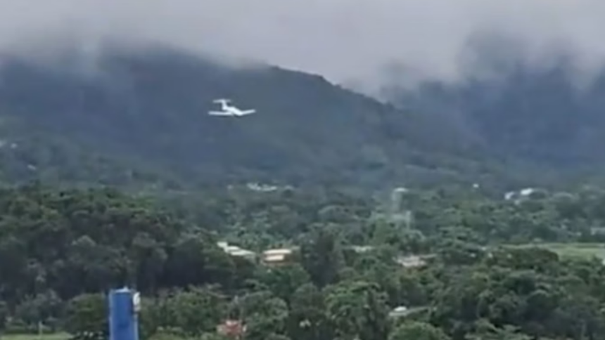 Vídeo mostra novo ângulo do pouso de avião antes de explosão em Ubatuba
