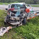 Motorista que fazia escolta para caminhão que transportava carga excedente morre em acidente na BR-414 Motorista que fazia escolta para caminhão que transportava carga excedente morre em acidente na BR-414