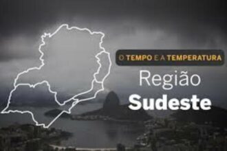 PREVISÃO DO TEMPO: Previsão de chuvas na região Sudeste nesta segunda-feira (24)