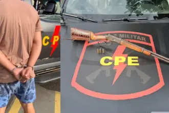 CPE Goianésia prende suspeito de comercializar armas de fogo em Jaraguá