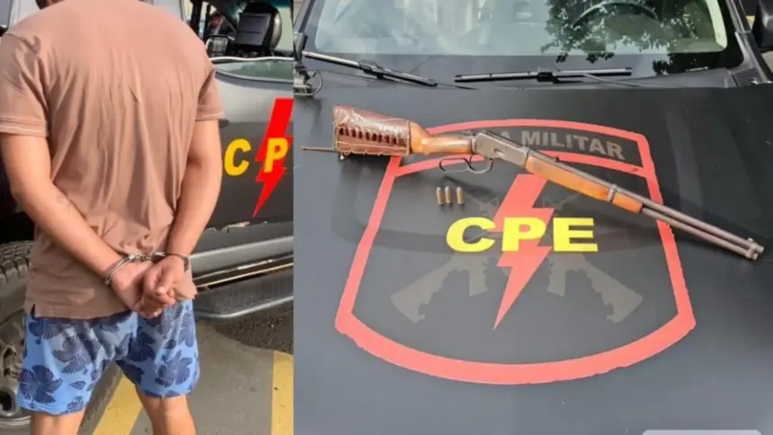CPE Goianésia prende suspeito de comercializar armas de fogo em Jaraguá CPE Goianésia prende suspeito de comercializar armas de fogo em Jaraguá