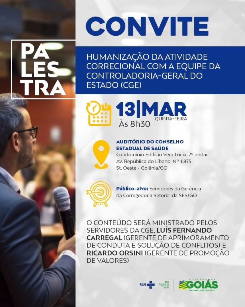 Saúde estadual promove capacitação sobre humanização na atividade correcional