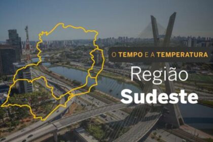 PREVISÃO DO TEMPO: Muitas nuvens com pancadas de chuva no Sudeste