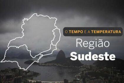 PREVISÃO DO TEMPO: Sudeste terá domingo (2) com chuva intensa em boa parte da região