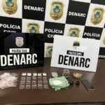 Homem é preso por tráfico de drogas ao ser pego com cocaína e skunk