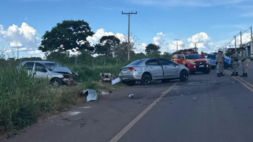 Urgente: Colisão frontal no oeste de Goianésia deixa dois mortos e dois gravemente feridos