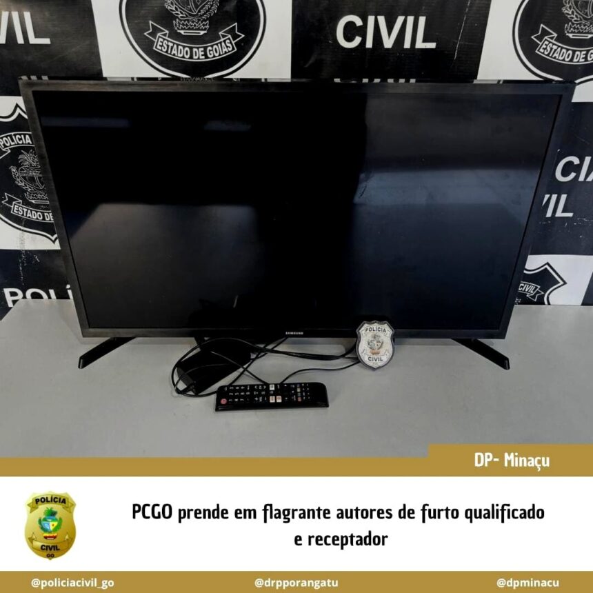 PC prende três por furto e receptação de televisão em Minaçu – Policia Civil do Estado de Goiás