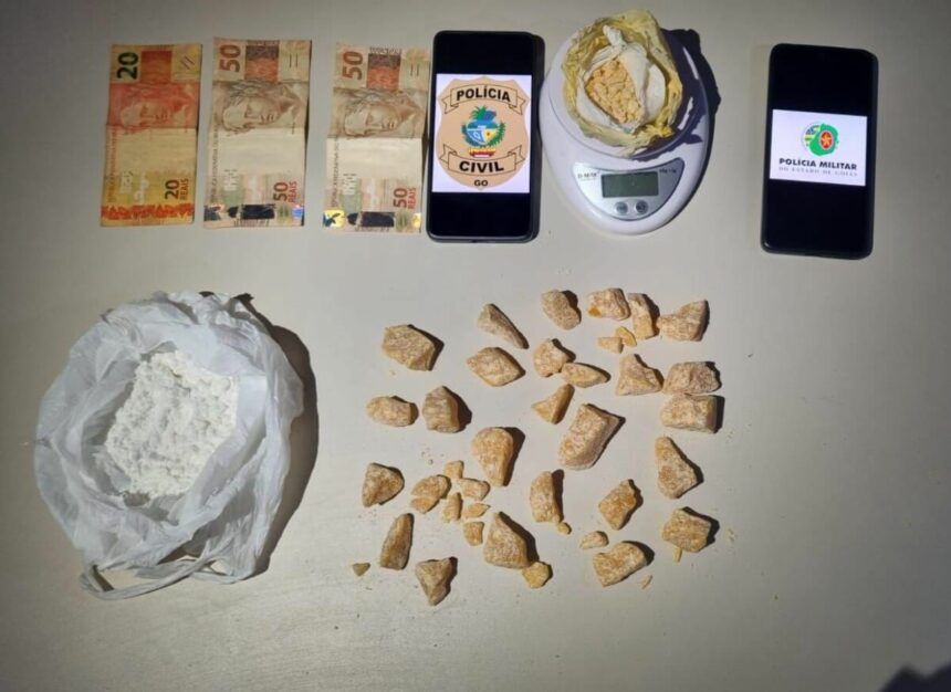 PCGO e PMGO prendem traficante em flagrante em Iporá