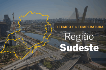 PREVISÃO DO TEMPO: alertas de perigo potencial para chuvas intensas para o Sudeste
