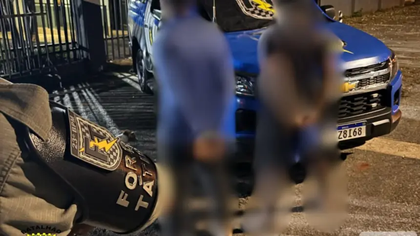 Duas pessoas são presas pela Força Tática de Goianésia por roubo e receptação Duas pessoas são presas pela Força Tática de Goianésia por roubo e receptação