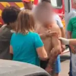 Homem é agredido com pauladas durante briga no Feirão do Nova Aurora Homem é agredido com pauladas durante briga no Feirão do Nova Aurora