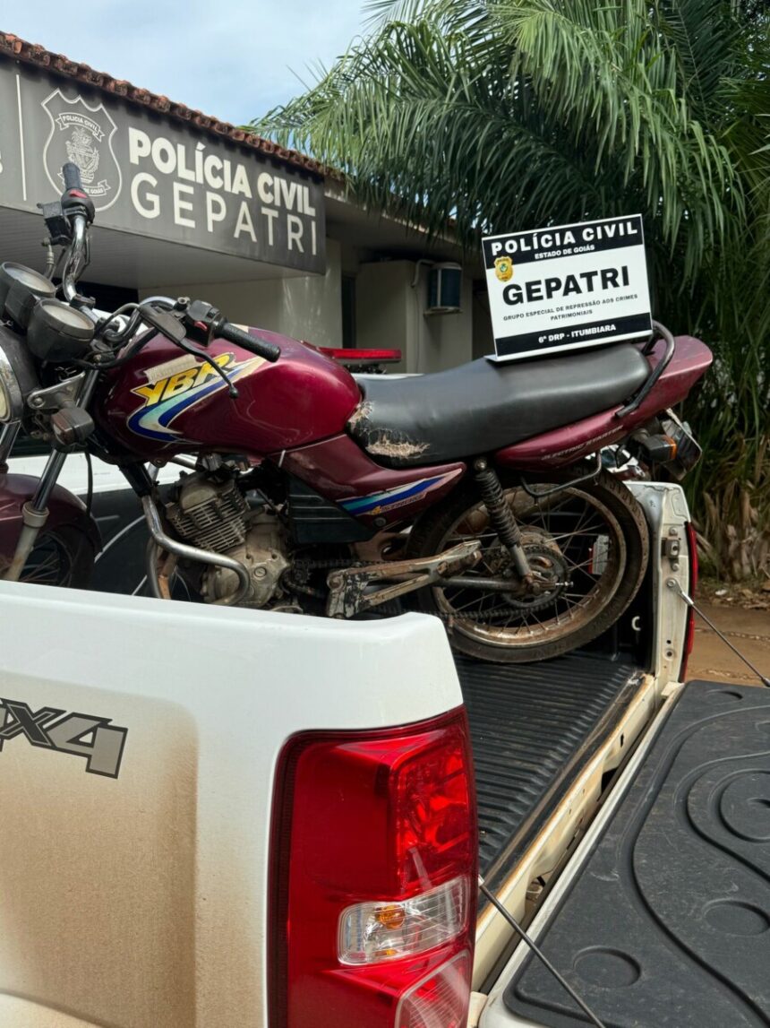 Polícia Civil recupera motocicleta furtada em Itumbiara – Policia Civil do Estado de Goiás Polícia Civil recupera motocicleta furtada em Itumbiara – Policia Civil do Estado de Goiás