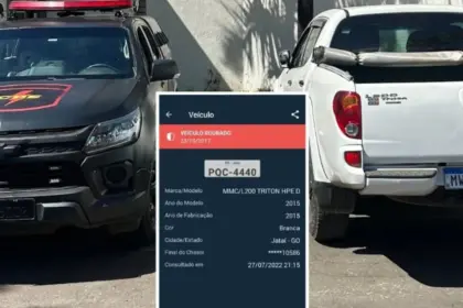 CPE de Goianésia recupera caminhonete clonada com restrição de furto e prende suspeito