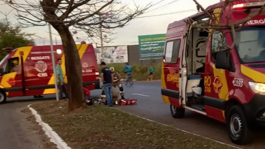 Grave colisão entre motos deixa duas pessoas feridas no oeste de Goianésia