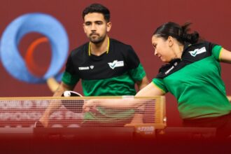 Mesatenistas Gui Teodoro e Giulia Takahashi vão às oitavas do Mundial