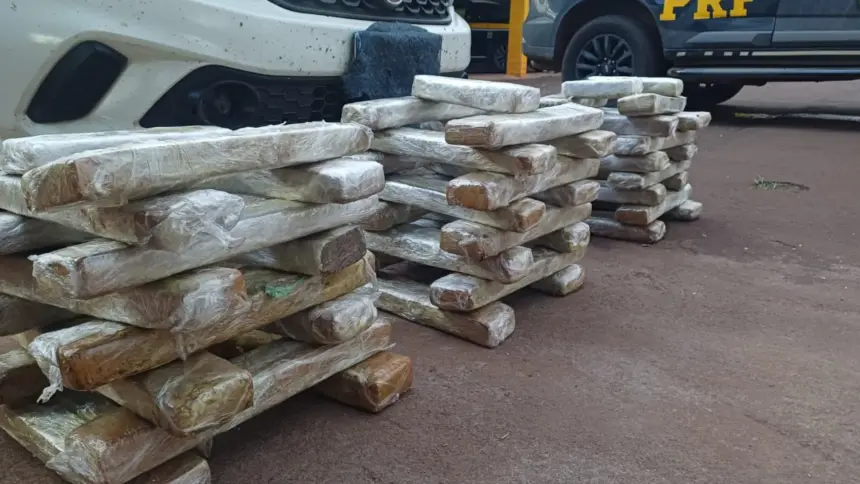 Homem é detido com 60 kg de maconha escondidos em fundo falso de carro na BR-364