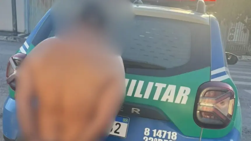 Homem é preso em flagrante após agredir a companheira no Bairro Dona Fíica Homem é preso em flagrante após agredir a companheira no Bairro Dona Fíica