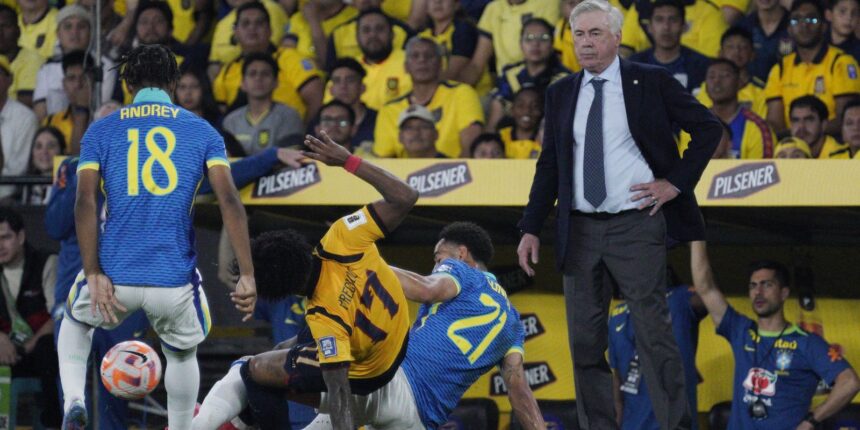 Brasil joga mal e fica no 0 a 0 com o Equador na estreia de Ancelotti Brasil joga mal e fica no 0 a 0 com o Equador na estreia de Ancelotti