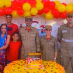 Menino de 10 anos em Goianésia realiza sonho ao receber visita de viaturas do Corpo de Bombeiros