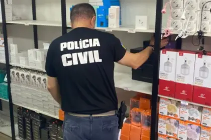 Polícia Civil apreende mais de 3 mil produtos eletrônicos falsificados