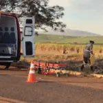 Colisão entre carro e moto deixa dois feridos no trevo de acesso da Usina Goianésia