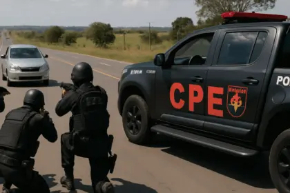 Confronto entre CPE e suspeitos termina com dois mortos na GO-230, próximo ao trevo de Natinópolis Confronto entre CPE e suspeitos termina com dois mortos na GO-230, próximo ao trevo de Natinópolis