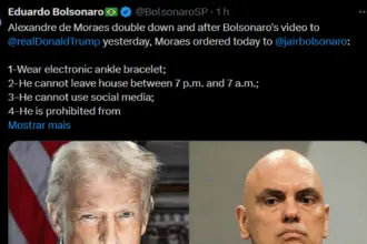 Eduardo Bolsonaro posta em inglês no X que Moraes dobra aposta contra o pai Eduardo Bolsonaro posta em inglês no X que Moraes dobra aposta contra o pai