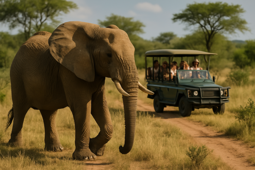 Elefanta mata turistas do Reino Unido e da Nova Zelândia durante safári em parque na África Elefanta mata turistas do Reino Unido e da Nova Zelândia durante safári em parque na África