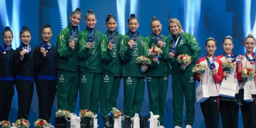 Ginástica rítmica: Brasil leva ouro inédito na Copa do Mundo, em Milão Ginástica rítmica: Brasil leva ouro inédito na Copa do Mundo, em Milão