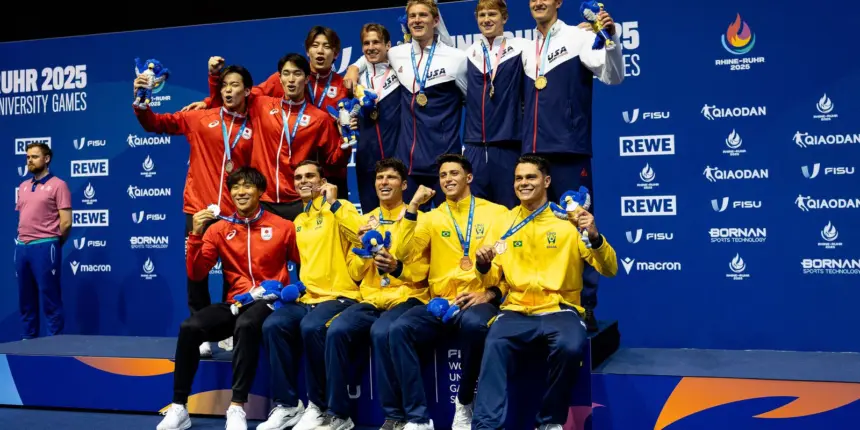Brasil leva medalha na natação, a 1ª nos Jogos Mundiais Universitários Brasil leva medalha na natação, a 1ª nos Jogos Mundiais Universitários