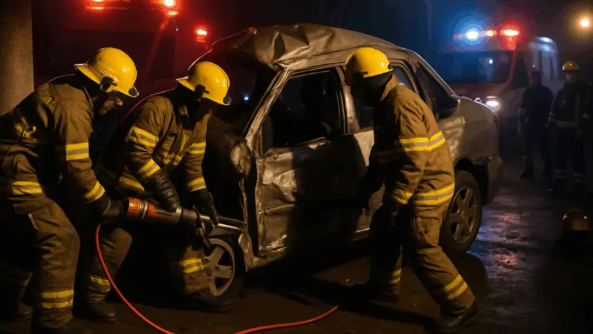Urgente: Carro bate em poste durante a madrugada em Goianésia e deixa duas pessoas em estado grave Urgente: Carro bate em poste durante a madrugada em Goianésia e deixa duas pessoas em estado grave
