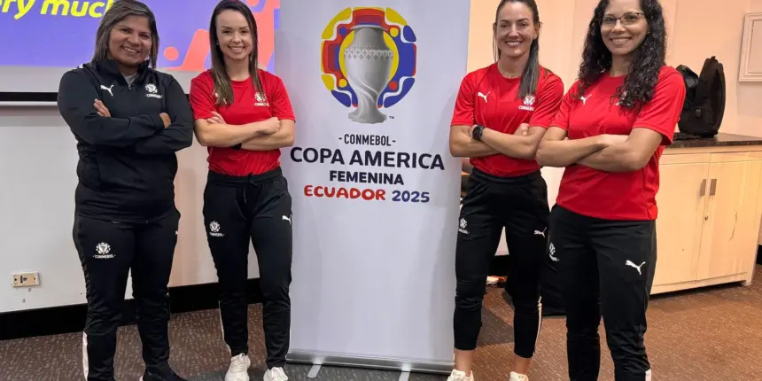 Brasileiras apitam abertura da Copa América Feminina Brasileiras apitam abertura da Copa América Feminina