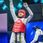 Maria Clara Pacheco é campeã mundial de taekwondo na China Maria Clara Pacheco é campeã mundial de taekwondo na China