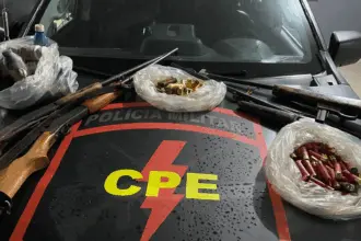 CPE Goianésia apreende arsenal de grosso calibre em operação no distrito de Natinópolis