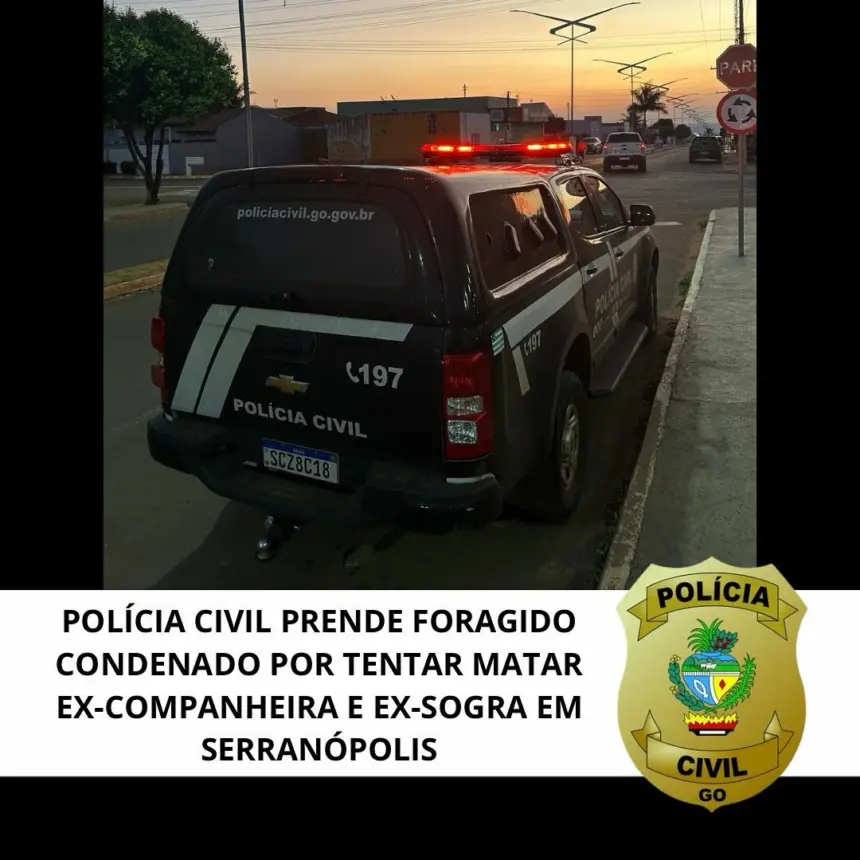 PCGO prende foragido condenado por tentar matar ex-companheira e ex-sogra em Serranópolis – Policia Civil do Estado de Goiás