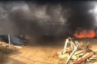 Urgente: Bombeiros combatem incêndio de grandes proporções no leste de Goianésia