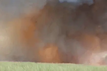 Incêndio de grande proporção atinge canavial da Unidade Otávio Lage, em Goianésia