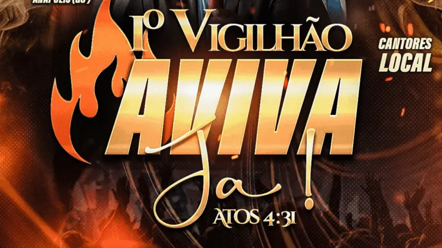 1º Vigilhão “Aviva Já” acontece neste sábado em Goianésia 1º Vigilhão “Aviva Já” acontece neste sábado em Goianésia
