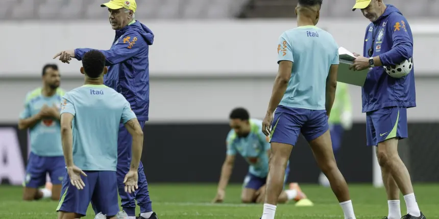 Ancelotti aposta no esquema 4-4-2 diante da Coreia do Sul Ancelotti aposta no esquema 4-4-2 diante da Coreia do Sul