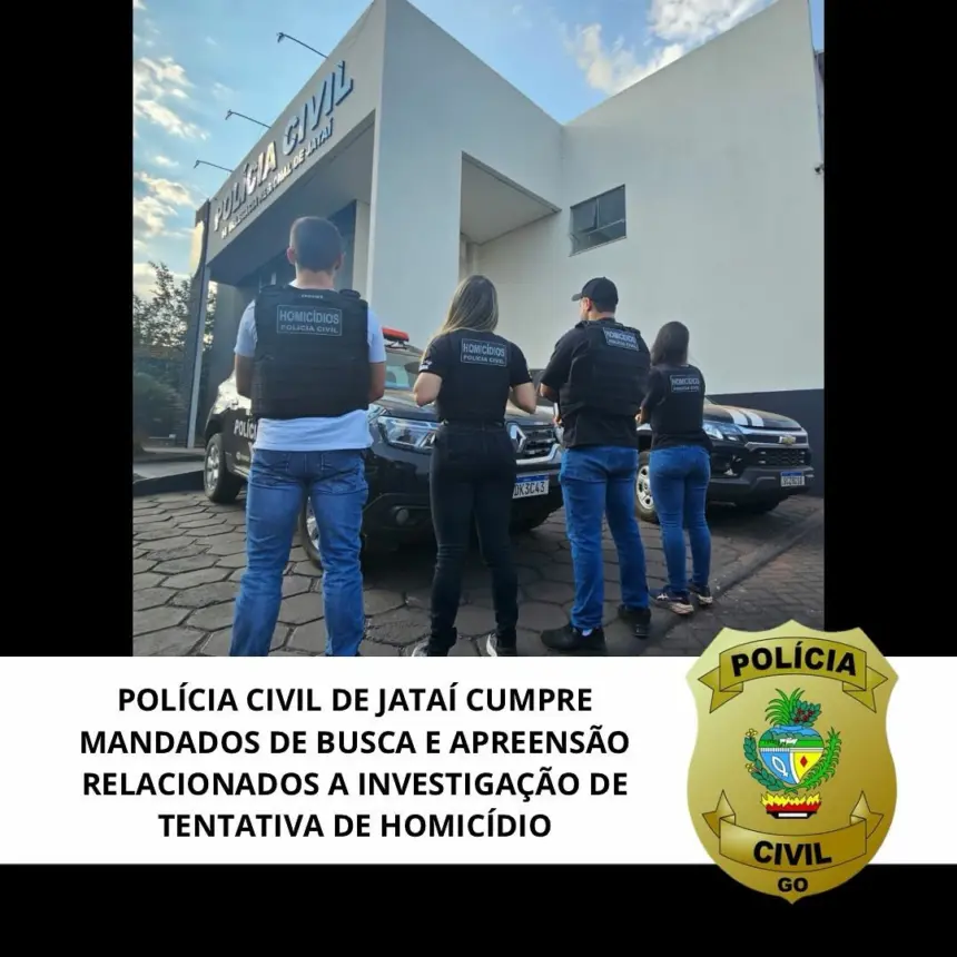 PCGO cumpre mandados de busca em investigação sobre tentativa de homicídio ligada a disputa do tráfico em Jataí
