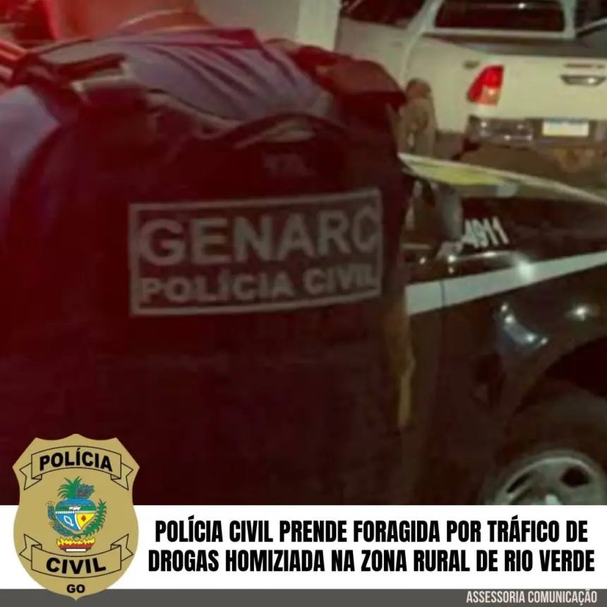Polícia Civil prende foragida da Justiça por tráfico de drogas em Rio Verde – Policia Civil do Estado de Goiás